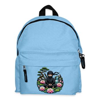 Méditation ninja au lac Lotus - Sac à dos Enfant - bleu clair - Devant
