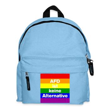 AFD IST KEINE ALTERNATIVE, NO NZS, NO AFD, WEISS - Kinder Rucksack - Hellblau - Vorne