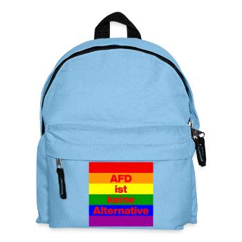 AFD IST KEINE ALTERNATIVE, NO NZS, NO AFD, ROT - Kinder Rucksack - Hellblau - Vorne