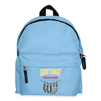 Achtung! Vermögensregister kommt - Kinder Rucksack - Hellblau - Vorne