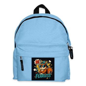 Écureuil cool dans le style Pop Art des bandes dessinées - Sac à dos Enfant - bleu clair - Devant