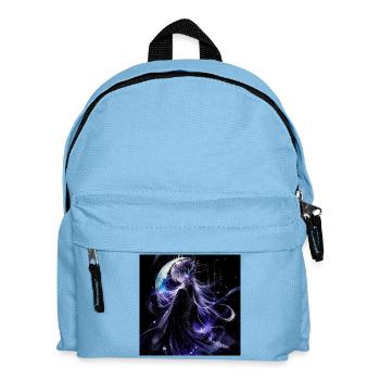 Celestial Moon Goddess Fantasy Art – Cosmic Purple - Kinder Rucksack - Hellblau - Vorne