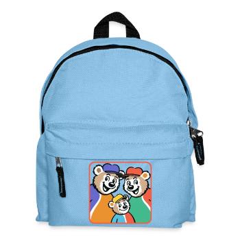 Famille d’ours dans un style cartoon coloré - Sac à dos Enfant - bleu clair - Devant