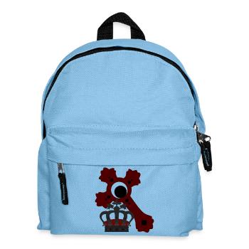 Couronne royale et croix gothique rouge - Sac à dos Enfant - bleu clair - Devant
