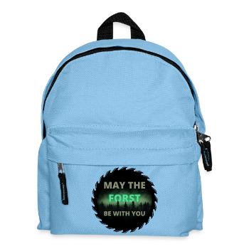 May the Forst be with you Sägeblatt-Edition - Kinder Rucksack - Hellblau - Vorne