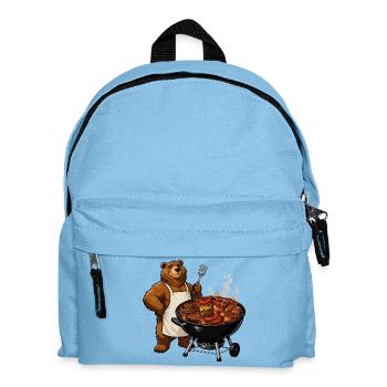 Bear on the Grill – BBQ Master - Kids' Backpack - light blue - Front