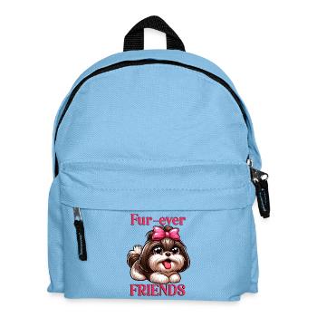Amis de poils Mignonne Shih Tzu, fille mignonne - Sac à dos Enfant - bleu clair - Devant