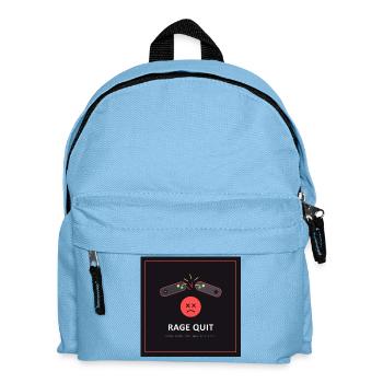 Rage Quit – Gamer Humoristique - Sac à dos Enfant - bleu clair - Devant
