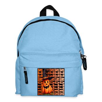 Citrouille d’Halloween - Sac à dos Enfant - bleu clair - Devant