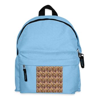 Herbstmosaik – geometrisches Design - Kinder Rucksack - Hellblau - Vorne