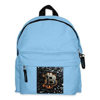 Bitcoin Neon Schaltkreis - Kinder Rucksack - Hellblau - Vorne