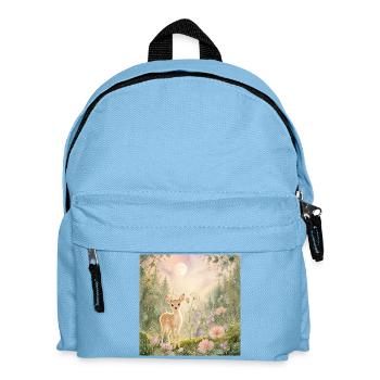 Cute Baby Deer in Enchanted Forest – Whimsical - Kinder Rucksack - Hellblau - Vorne