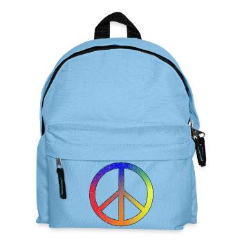 Frieden in Regenbogenfarben - Kinder Rucksack - Hellblau - Vorne