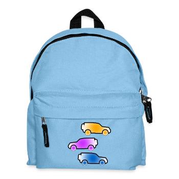 Autos - Kinder Rucksack - Hellblau - Vorne