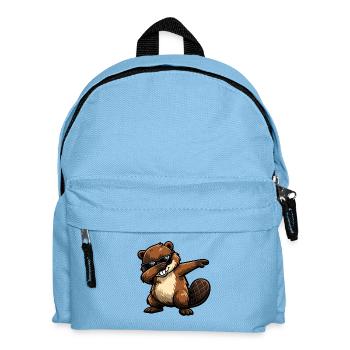 Dabbing Biber - Kinder Rucksack - Hellblau - Vorne