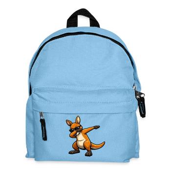 Dabbing Känguru - Kinder Rucksack - Hellblau - Vorne
