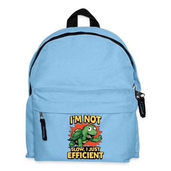 Turtle: Nicht kostenlos, nur effizient - Kinder Rucksack - Hellblau - Vorne