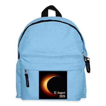 Spanien Sonnenfinsternis 2026 - Kinder Rucksack - Hellblau - Vorne
