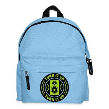 Lautsprecher Musik Abzeichen - Kinder Rucksack - Hellblau - Vorne
