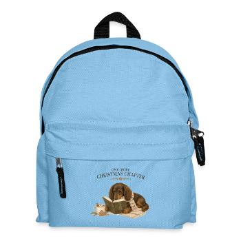 Read One More Christmas Chapter Dachshund - Kids' Backpack - light blue - Front