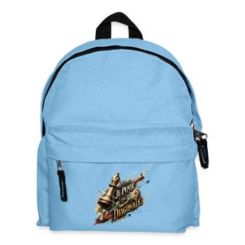 Je Pense En Diagonale - Sac à dos Enfant - bleu clair - Devant