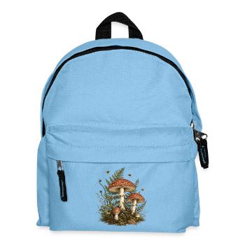 Cottagecore Mushroom Botanical Vintage - Kids' Backpack - light blue - Front