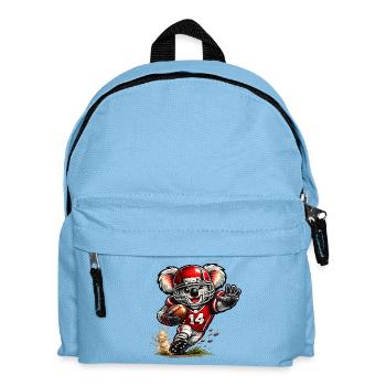 Cute koala playing American football - Kids' Backpack - light blue - Front