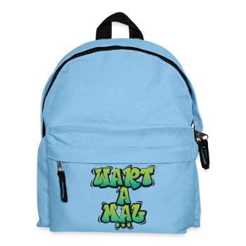 Wart A Mal – Lustiger Dialekt Spruch Design - Kinder Rucksack - Hellblau - Vorne