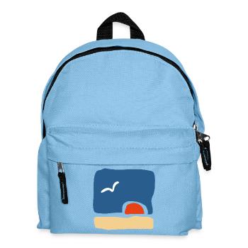 Bird at Sunset – Minimalist Art - Kids' Backpack - light blue - Front