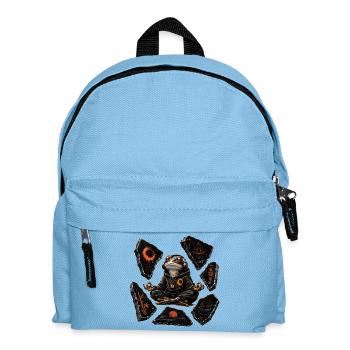 Meditating Frog Pullover Hoodie Zen - Kids' Backpack - light blue - Front