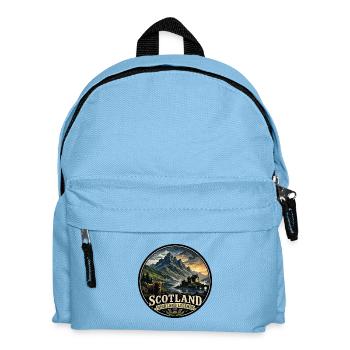 Scotland Highland Legends Vintage Travel Badge - Kids' Backpack - light blue - Front
