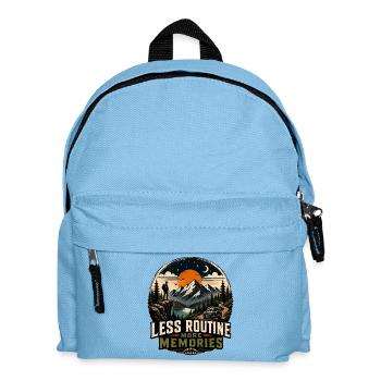 Less Routine More Memories - Kids' Backpack - light blue - Front