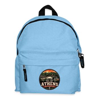 Athens Georgia Classic City Retro Arch Badge - Kids' Backpack - light blue - Front