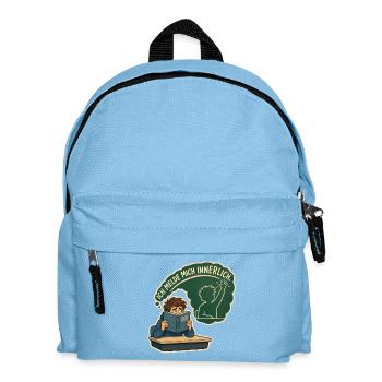 Ich melde mich innerlich – Introvertierter Schüler - Kinder Rucksack - Hellblau - Vorne