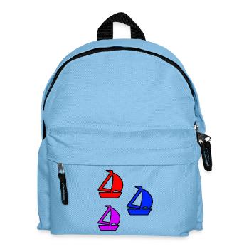 sailboats - Kids' Backpack - light blue - Front
