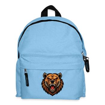 Angry bear - Kids' Backpack - light blue - Front