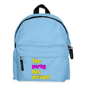 THE PARTY HAS ARRIVED, IT'S READY TO GO - Kids' Backpack - light blue - Front