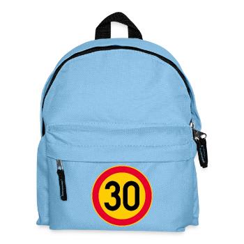 30th Birthday Speed Limit 30 Sign - Kids' Backpack - light blue - Front