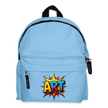 Pop Art "ART" – Gaudy Art Typography Design - Kids' Backpack - light blue - Front