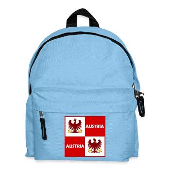Double Eagle Red White Block - Kids' Backpack - light blue - Front