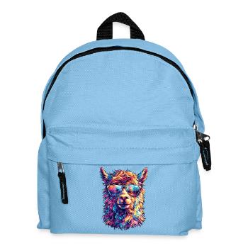 Llama in neon sunglasses - Kids' Backpack - light blue - Front
