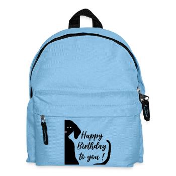 Happy Birthday Dachshund - Kids' Backpack - light blue - Front