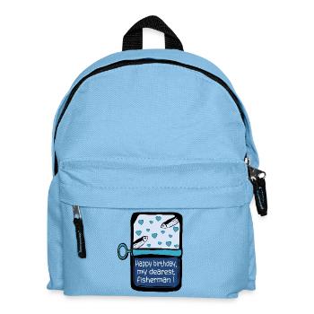 Birthday Fisherman Sardines - Kids' Backpack - light blue - Front
