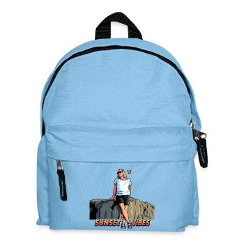 Sunset Vibes Holiday Pop Art Graphics - Kids' Backpack - light blue - Front