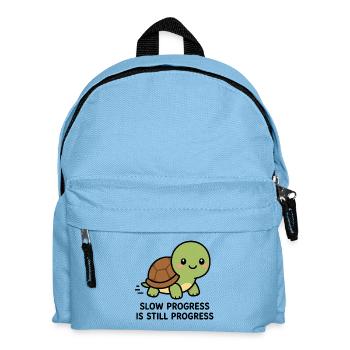 Slow Progress Is Still Progress Cute Kawaii Turtle - Kids' Backpack - light blue - Front