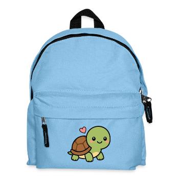 Cute Kawaii Turtle With Heart Adorable Animal Love - Kids' Backpack - light blue - Front