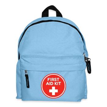 First Aid Kit Emergency Medical Safety Sign - Kids' Backpack - light blue - Front
