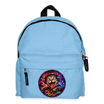 DropWild Milo DJ cat - Kinder Rucksack - Hellblau - Vorne