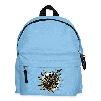 Explosive E-Gitarre – Thrash Metal Power Design - Kinder Rucksack - Hellblau - Vorne