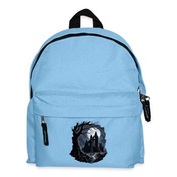 Düstere Kathedrale – Gothic Nacht Szene Design - Kinder Rucksack - Hellblau - Vorne
